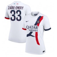 Camiseta Paris Saint-Germain Warren Zaire-Emery #33 Segunda Equipación Replica 2024-25 para mujer mangas cortas